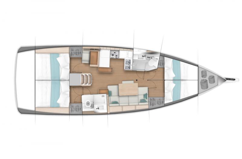 Jeanneau 440 Deep Water 2019 Layout